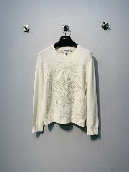 迪D家-刺繡圓領毛衣