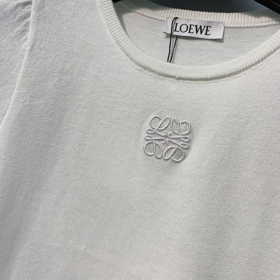 羅L家-2026SS白色刺繡短袖T卹