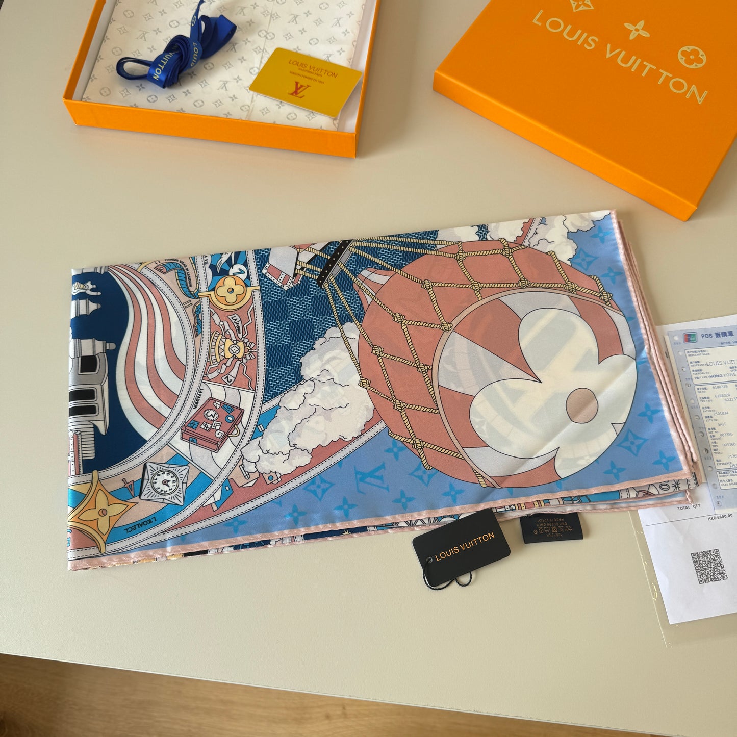 路L家-Journey方巾 90 x 90 桑蠶絲畫布