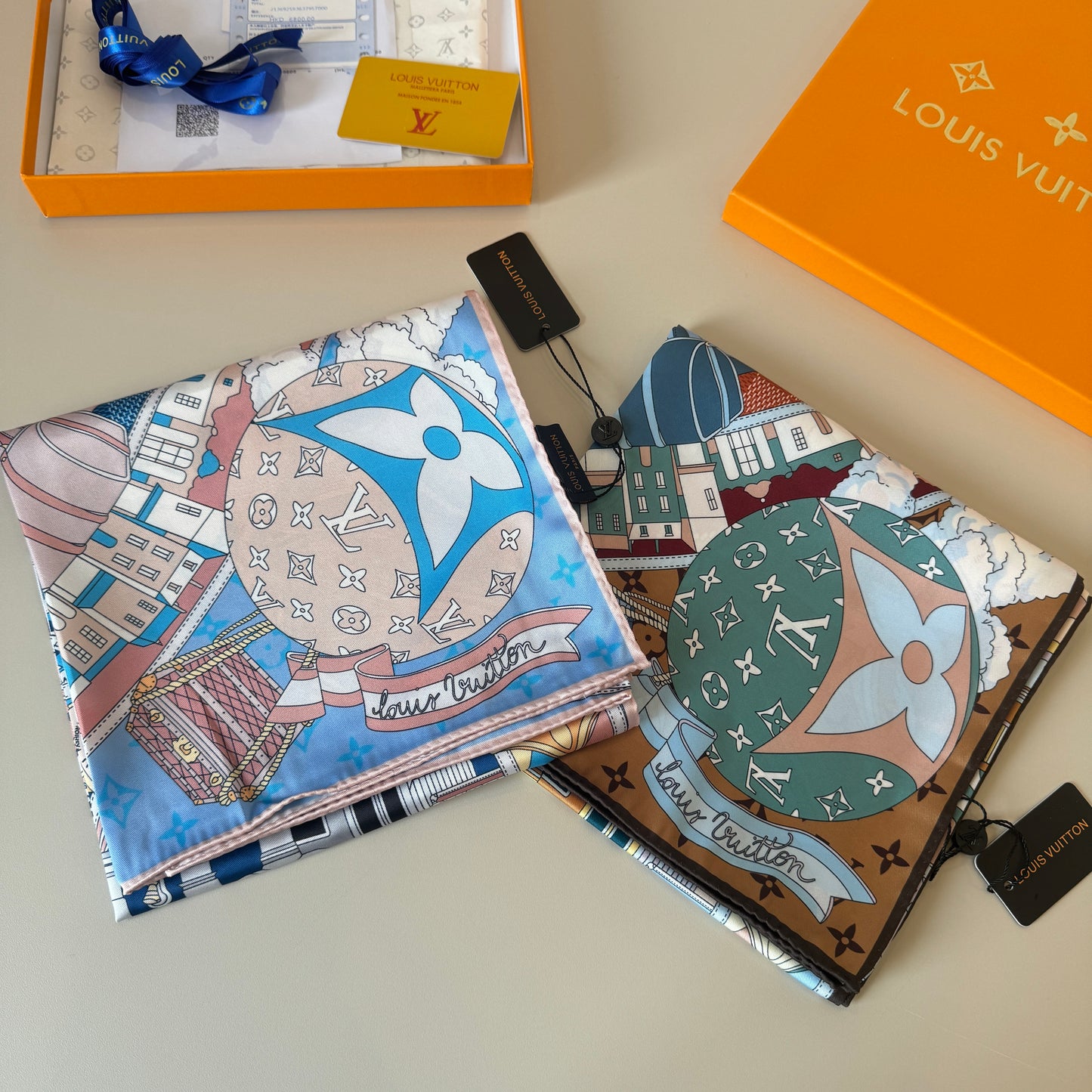 路L家-Journey方巾 90 x 90 桑蠶絲畫布