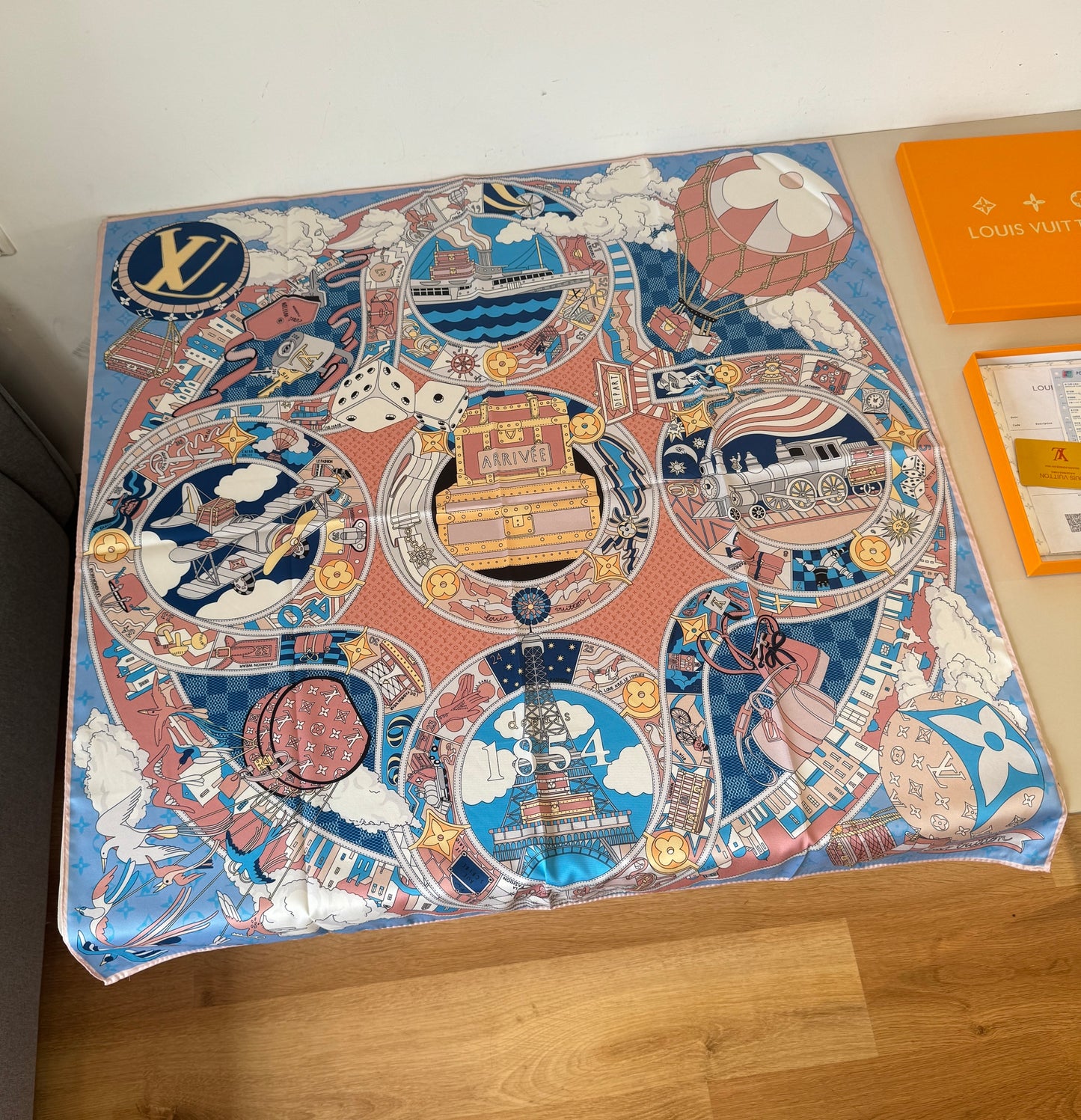 路L家-Journey方巾 90 x 90 桑蠶絲畫布
