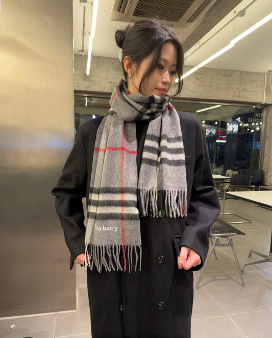 巴B家-經典羊絨格紋 30x180 100%羊絨