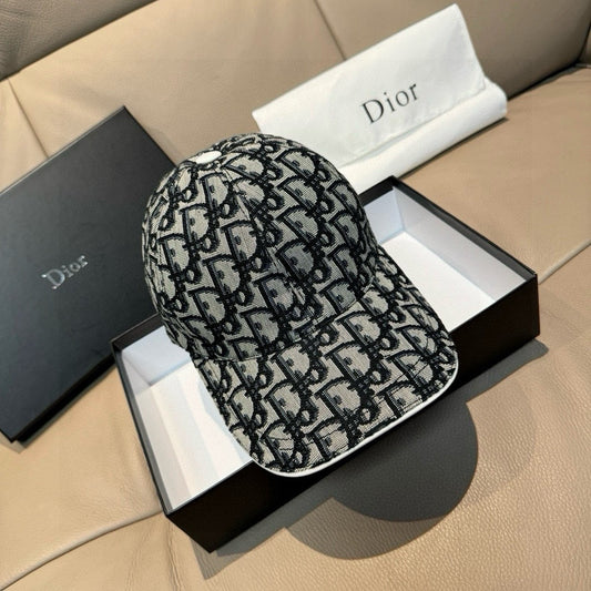 迪D家-新款原單棒球帽 Dior老花-白邊