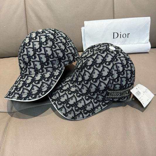 迪D家-新款原單棒球帽 Dior老花-白邊