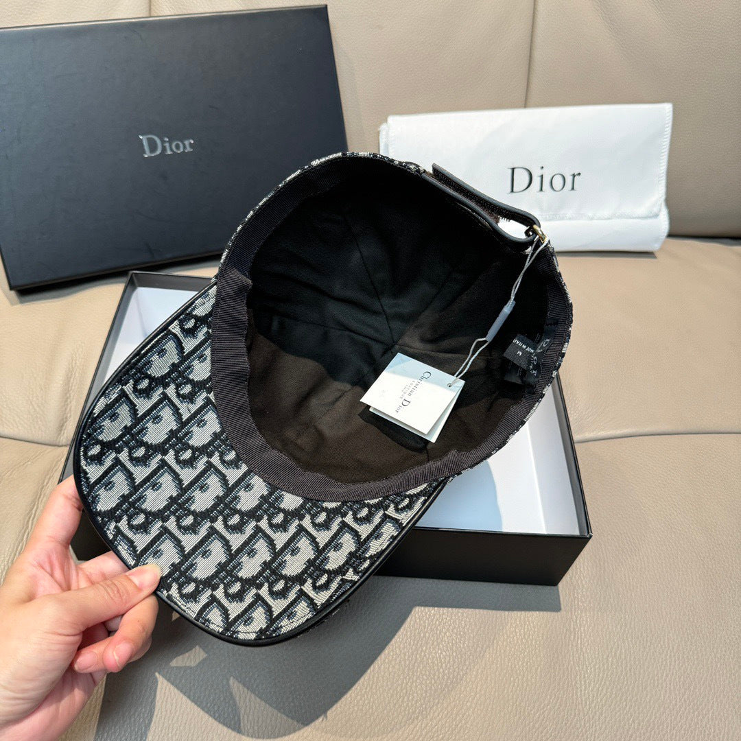 迪D家-新款原單棒球帽 Dior老花-黑邊