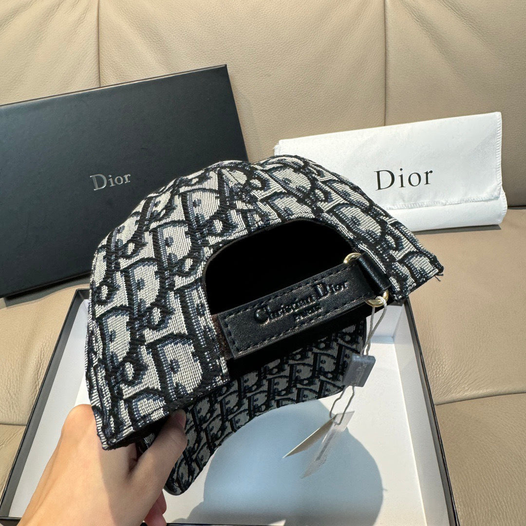 迪D家-新款原單棒球帽 Dior老花-黑邊