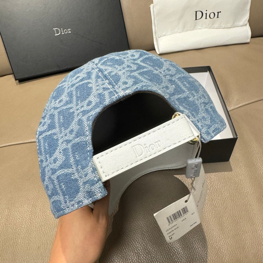 迪D家-新款原單棒球帽 Dior老花拼皮
