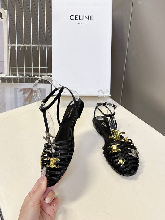 賽C家-26編織包頭涼鞋 黑色