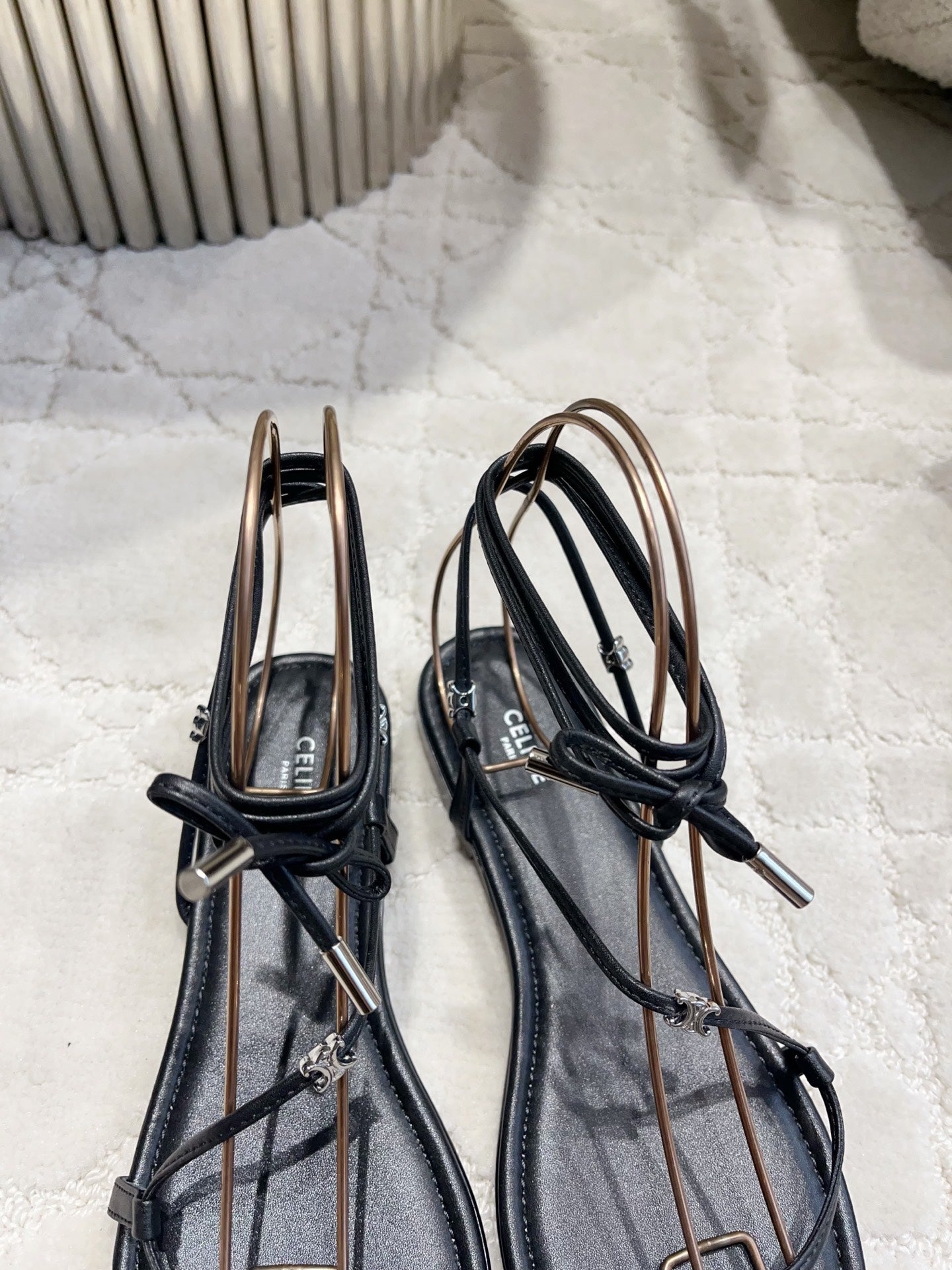 賽C家-老錢綁帶涼鞋 黑色
