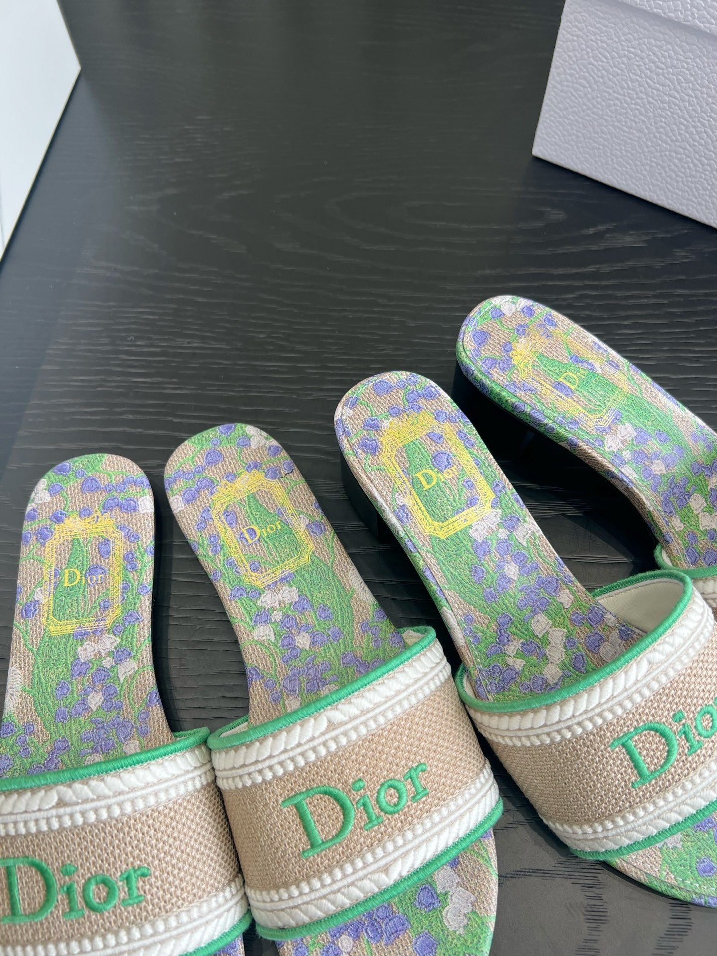 迪D家-26花園系列平底拖 綠色