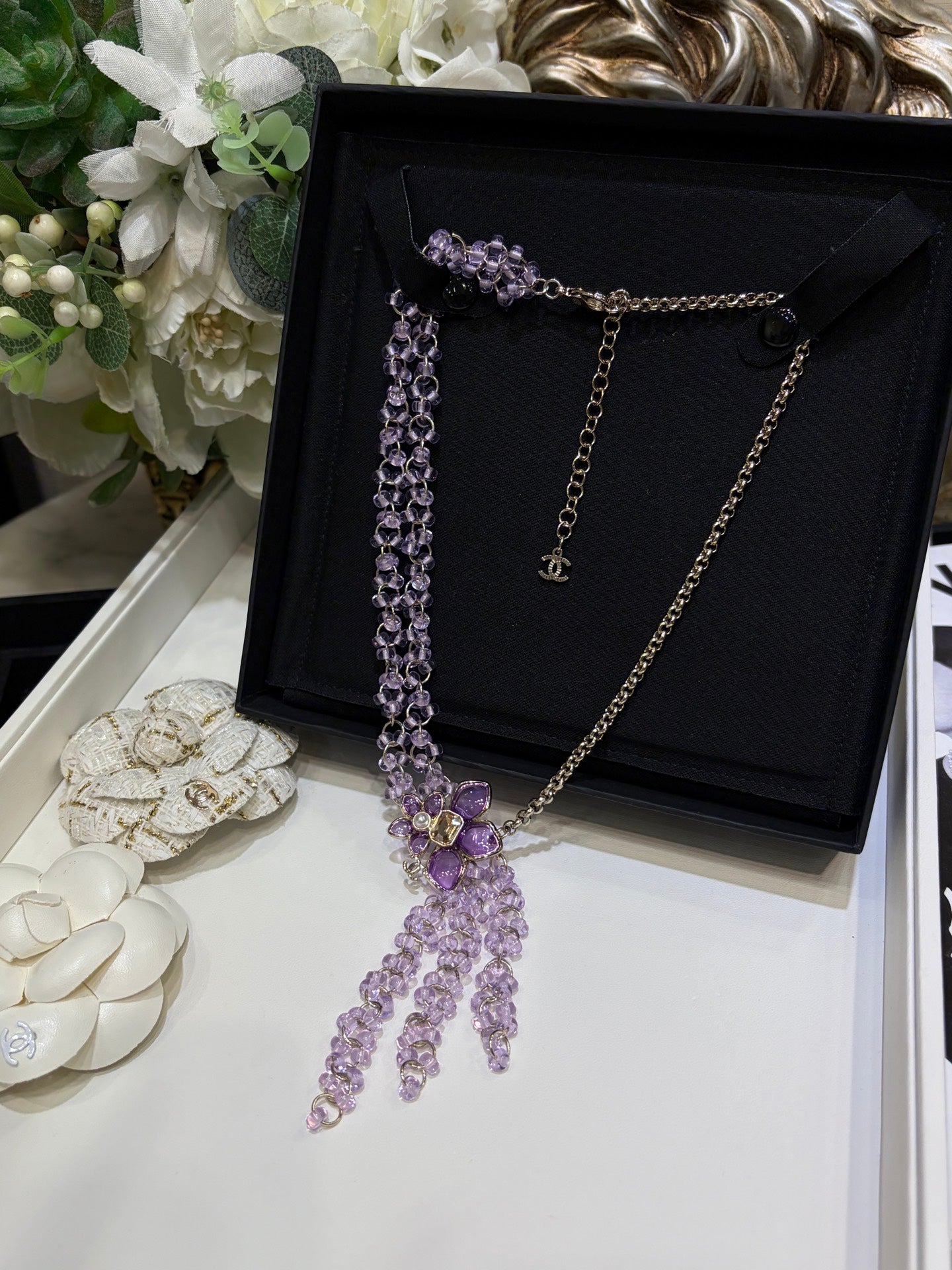 小香家-26淺紫色串珠項鍊