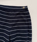 小香家-26早春 藏藍條紋微喇叭褲套裝