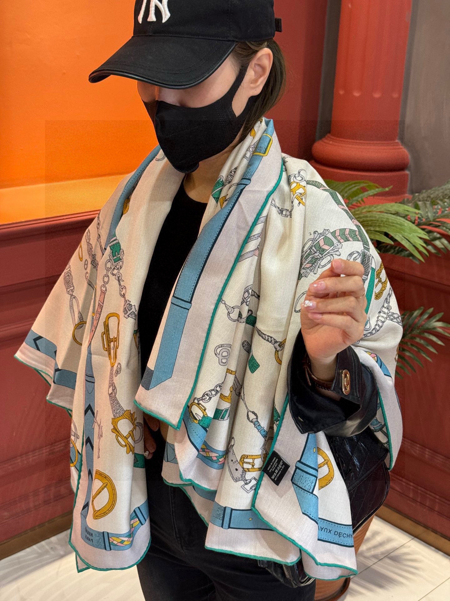 小愛款-雙面同色羊絨方巾 140cm*140cm