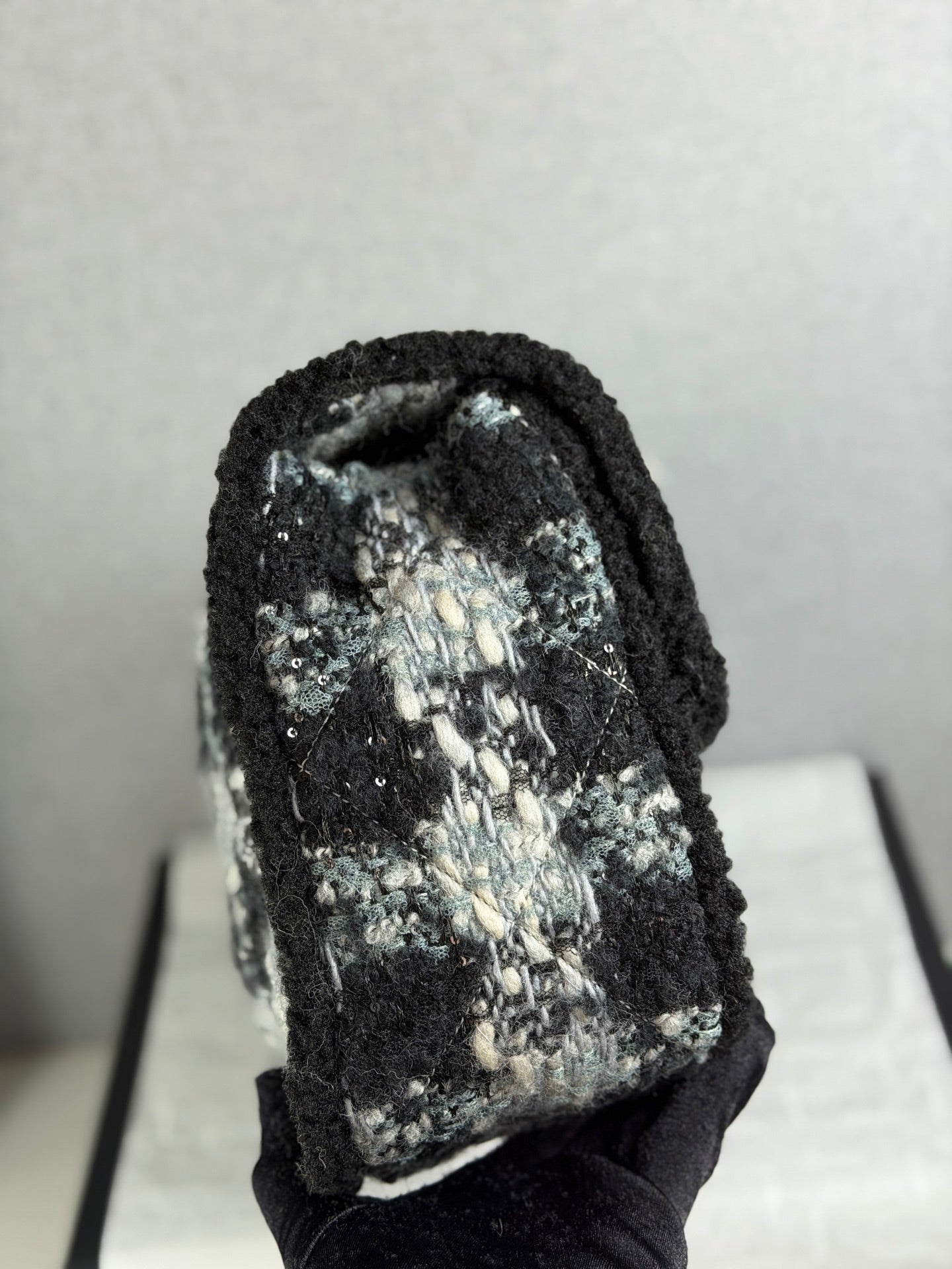 小香家-25N 黑格紋粗呢CF 大號