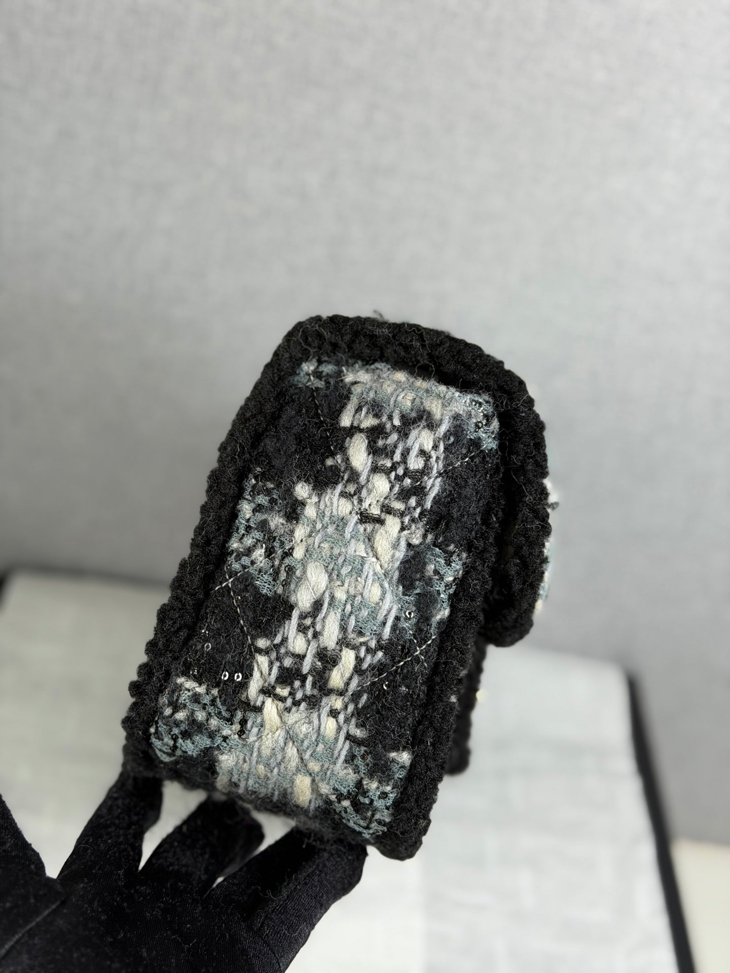 小香家-25N 黑格紋粗呢CF