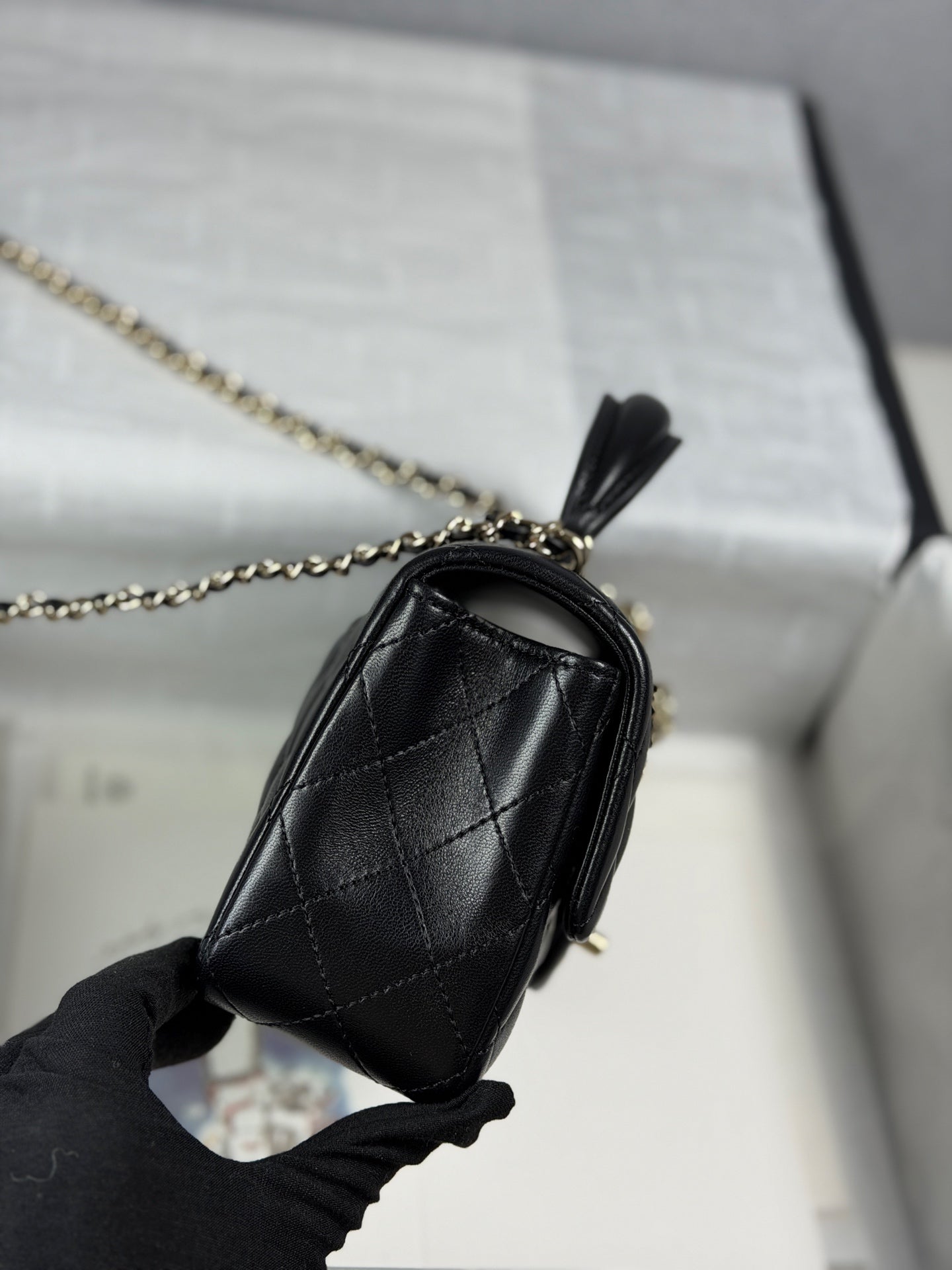 小香家-25K鑽石蝴蝶結handle mini cf 黑色