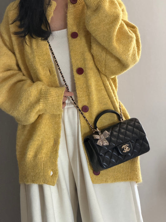 小香家-25K鑽石蝴蝶結handle mini cf 黑色