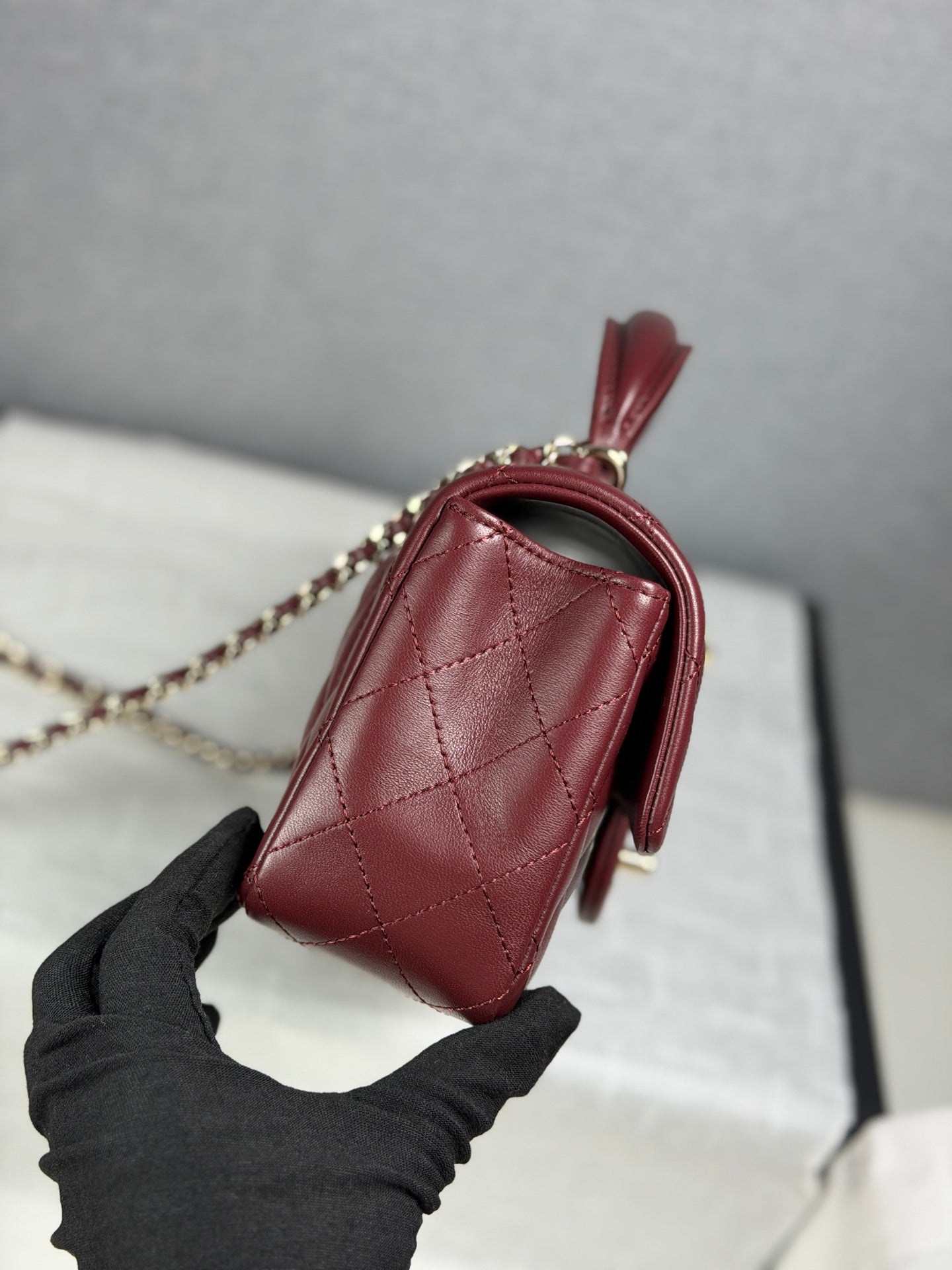 小香家-25K鑽石蝴蝶結handle mini cf 紅色