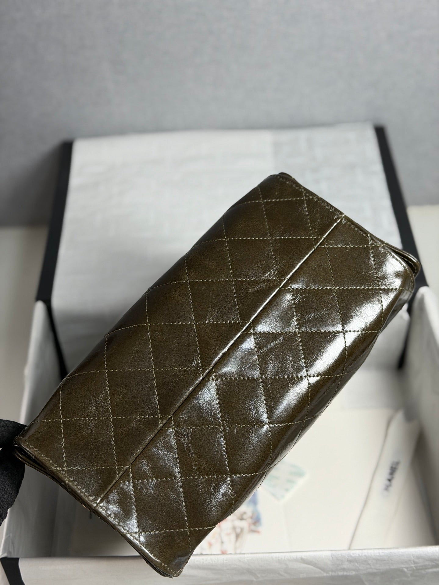 小香家-25bag抽繩水桶hobo小號26p新色油蠟皮墨綠色