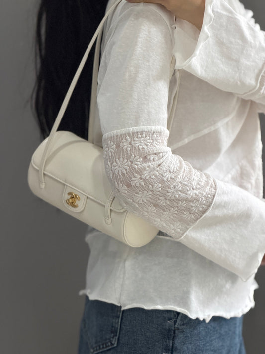 小香家-26P Preppy Coco圓筒包 白色