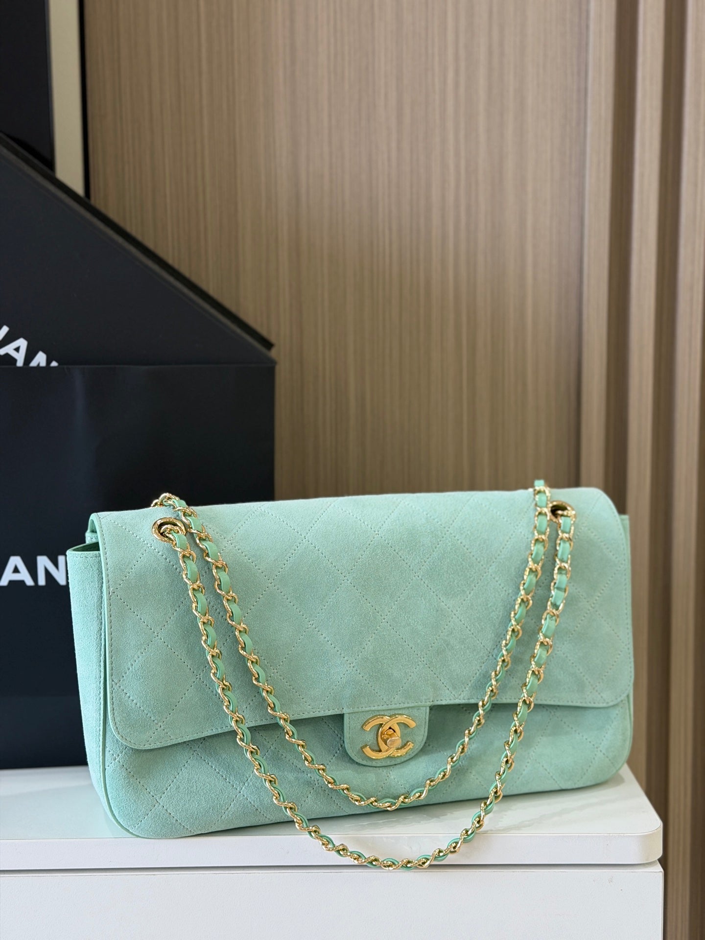 小香家-26S 麂皮薄荷綠cf 32cm
