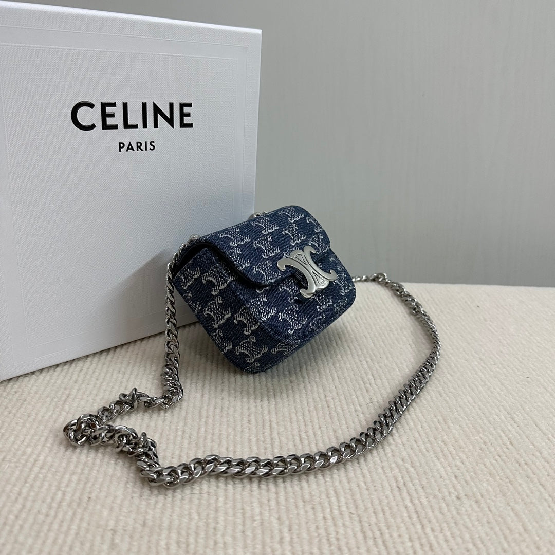 賽C家-CLAUDE 丹寧牛仔鏈包 MINI