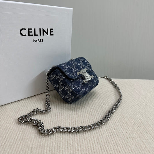 賽C家-CLAUDE 丹寧牛仔鏈包 MINI
