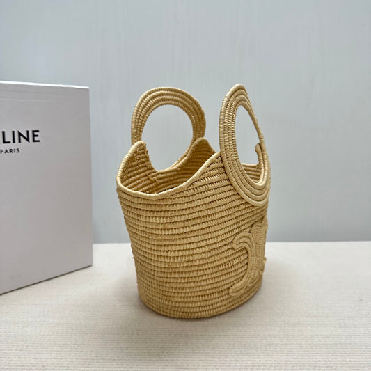 賽C家-Raffia 編織提籃包