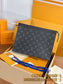 路L家-M61692 Pochette Voyage中型手袋包-黑色老花款