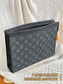 路L家-M61692 Pochette Voyage中型手袋包-黑色老花款