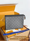 路L家- M69535-Pochette Voyage MM 大型手袋包-灰色老花款