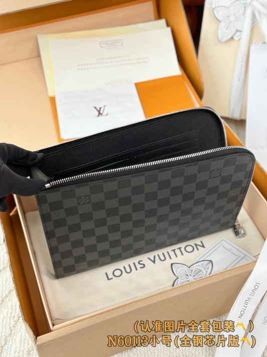 路L家-N60113 POCHETTE JOUR小號手袋包-黑色格子