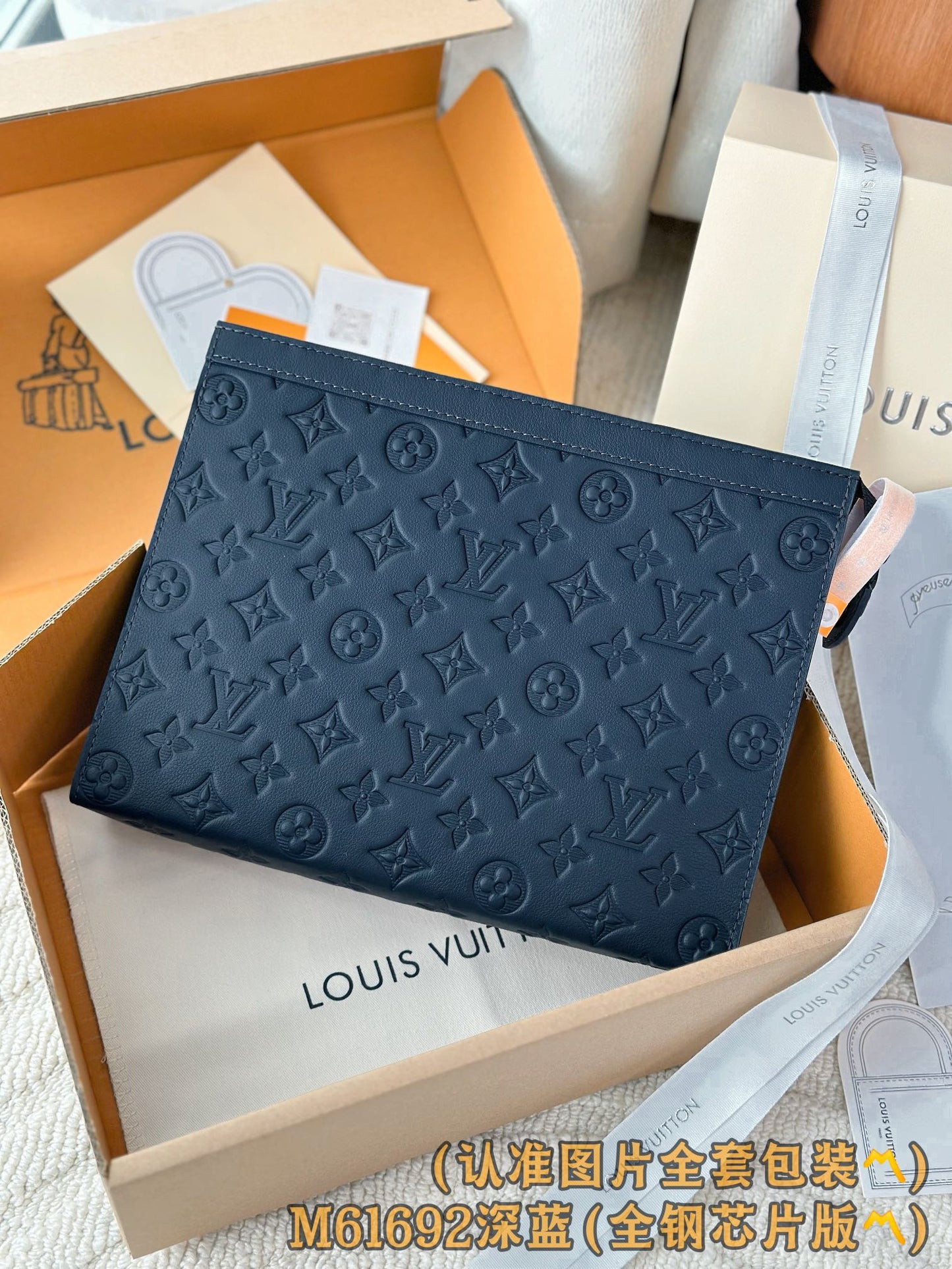 路L家-M61692 Pochette To-Go中型手袋-深藍色