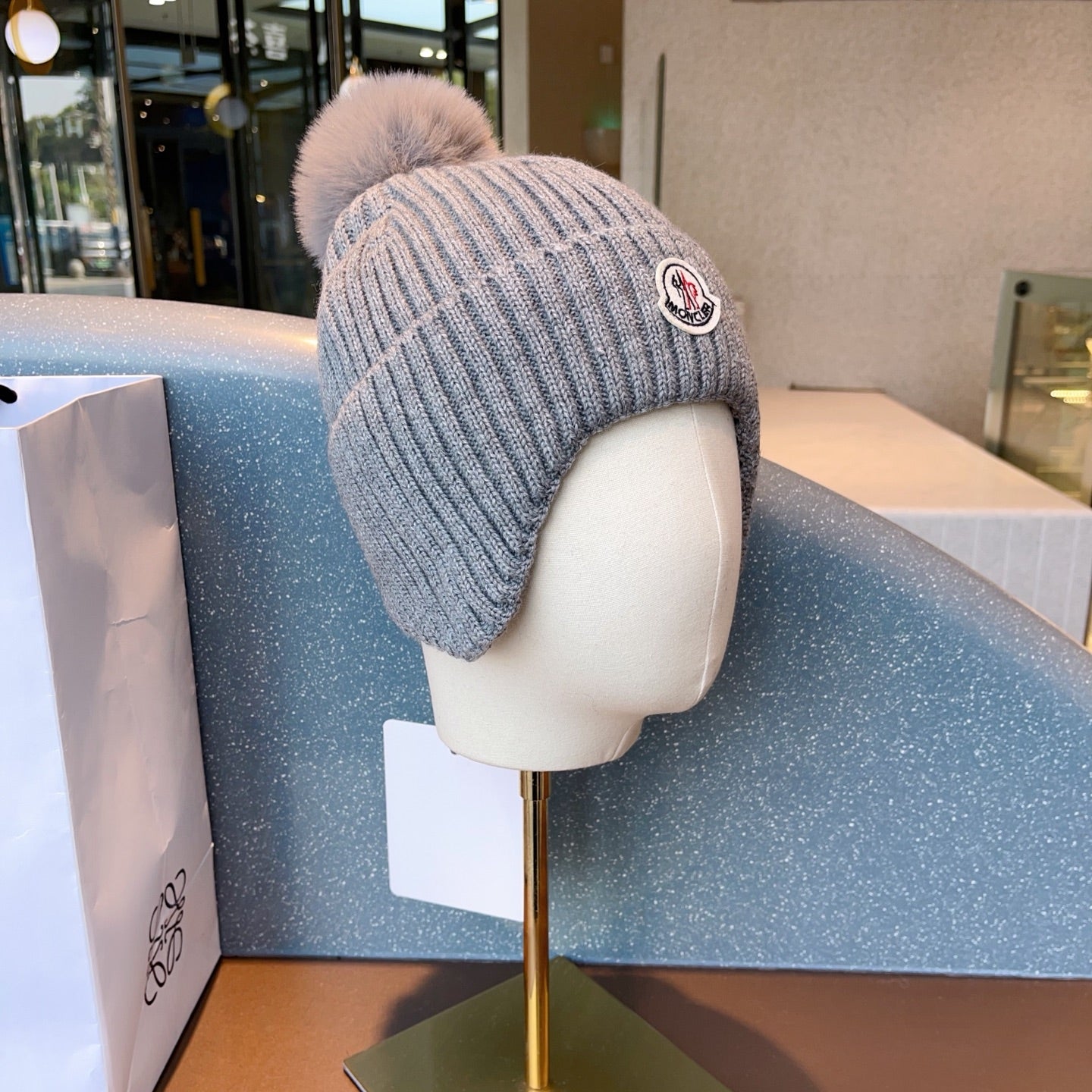 Moncler-冬季新款護耳針織帽 男女同款