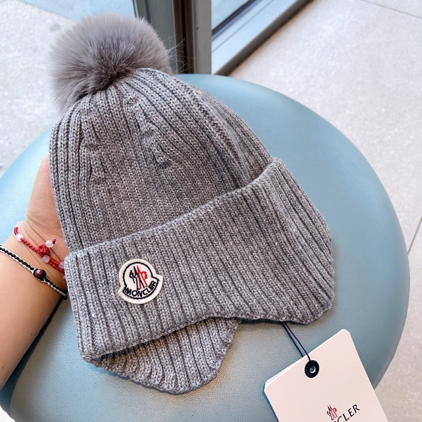 Moncler-冬季新款護耳針織帽 男女同款