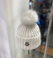 Moncler-狐狸毛球 針織兔羊毛毛線帽