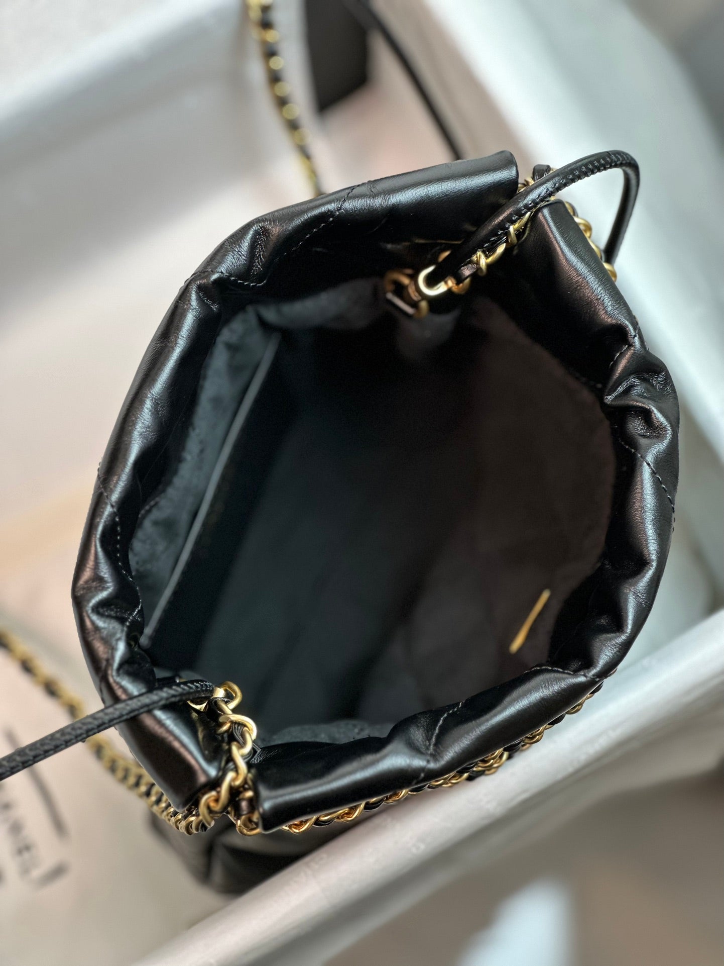 小香家- mini 22bag 24c黑色金色鏈條
