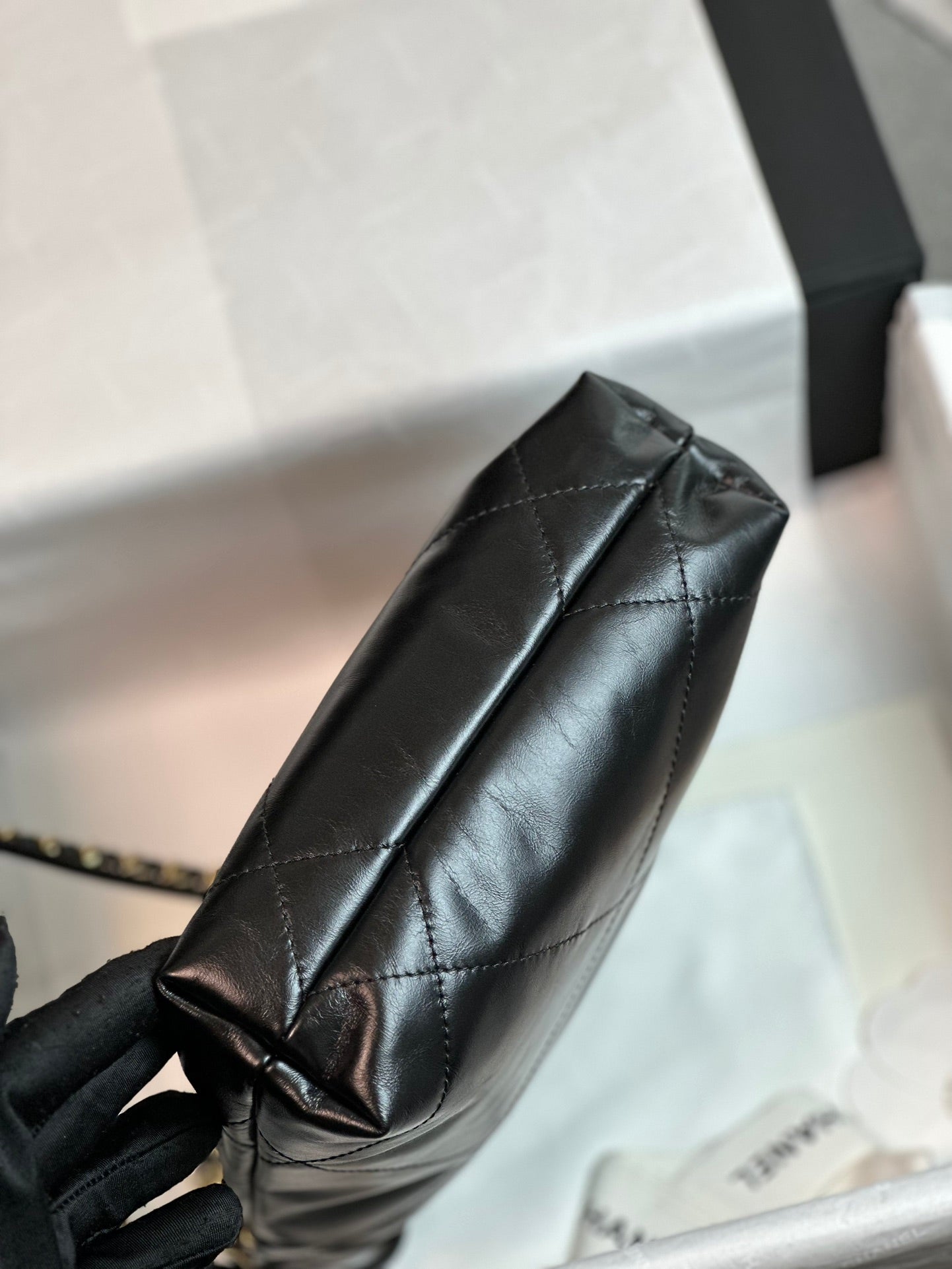 小香家- mini 22bag 24c黑色金色鏈條