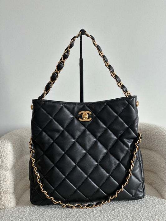 小香家-24p Large hobo bag 黑色小號