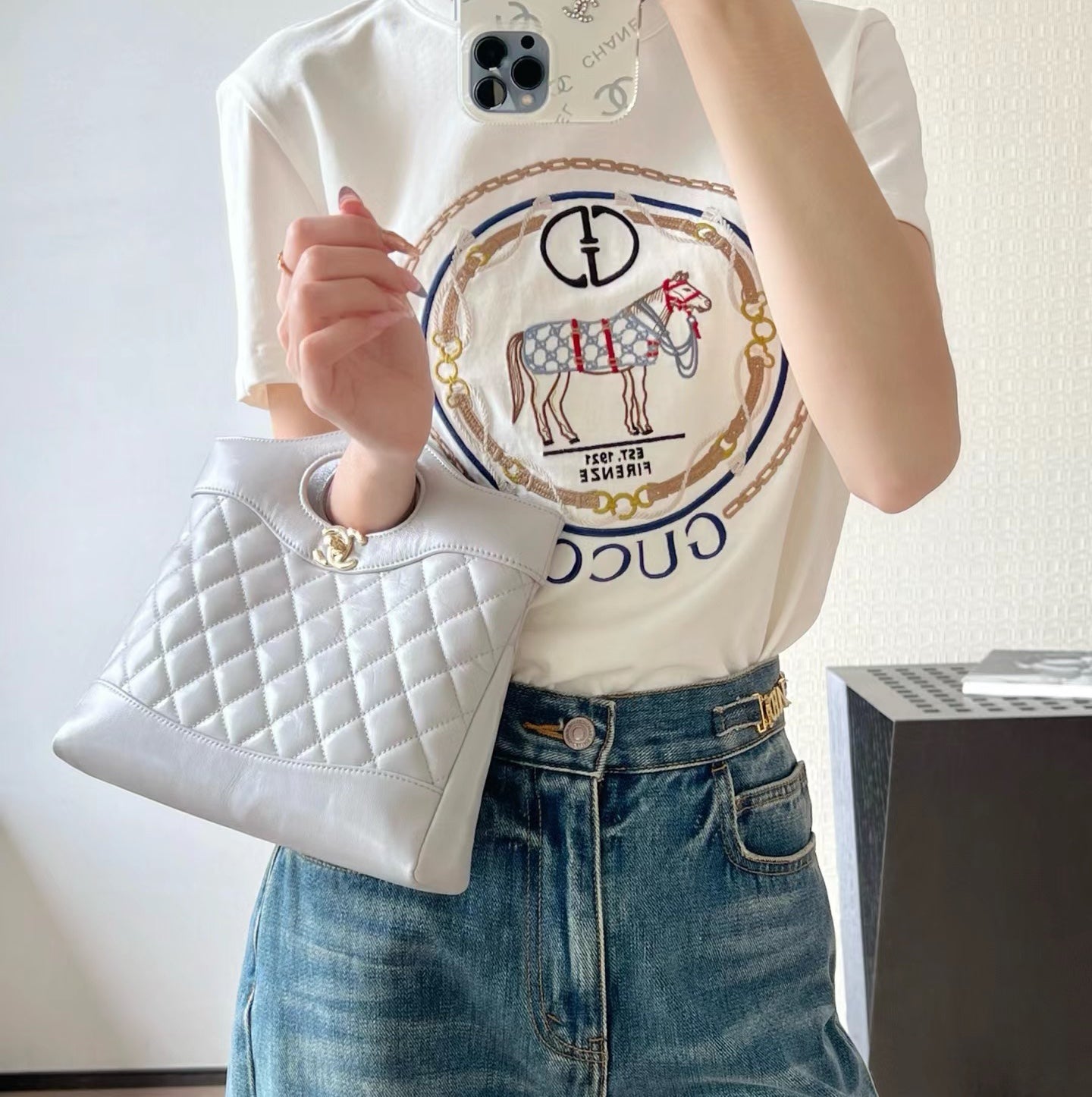 小香家-油臘羊皮mini 31bag 冰川灰