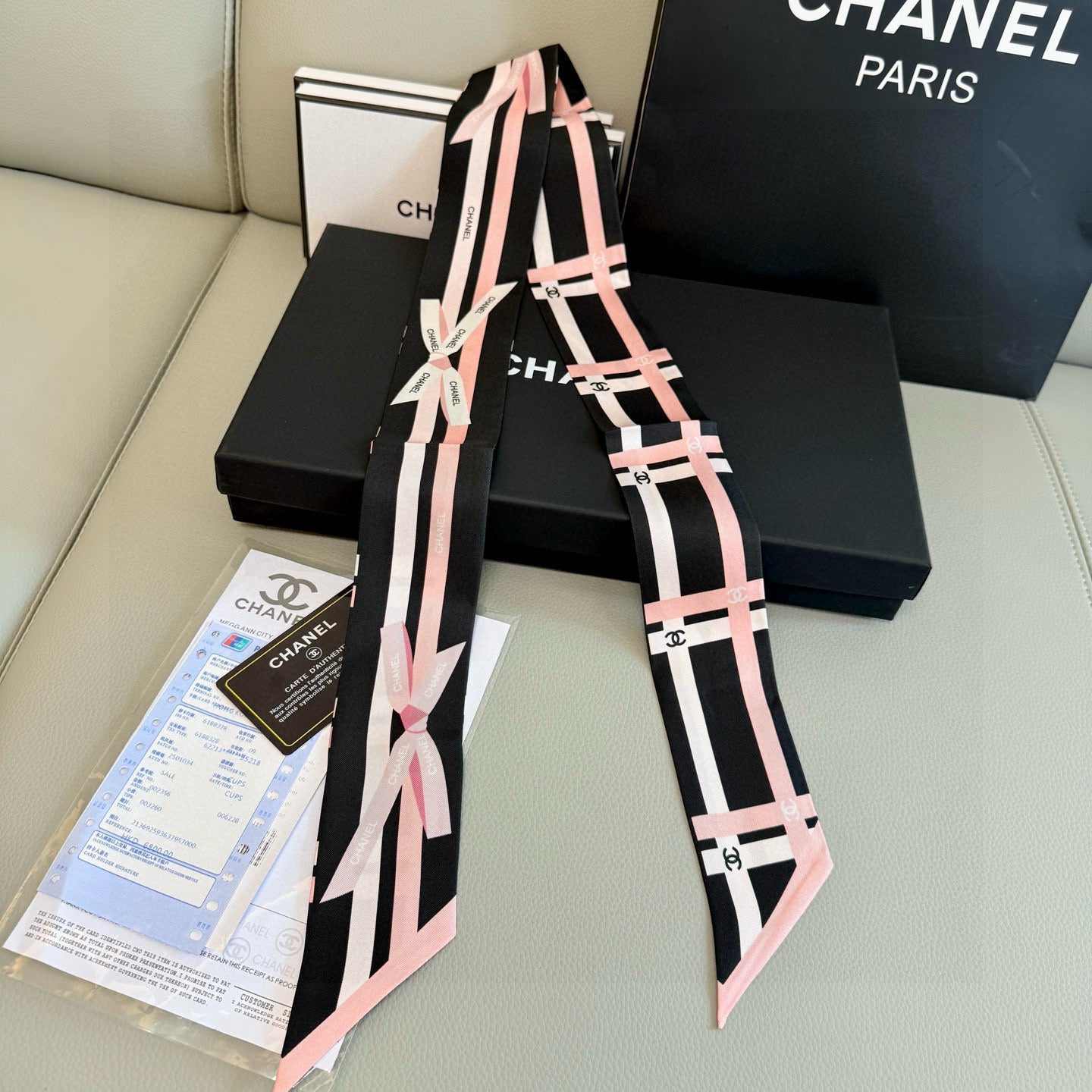 小香家-雙面Twilly 斜紋真絲光 6*120cm