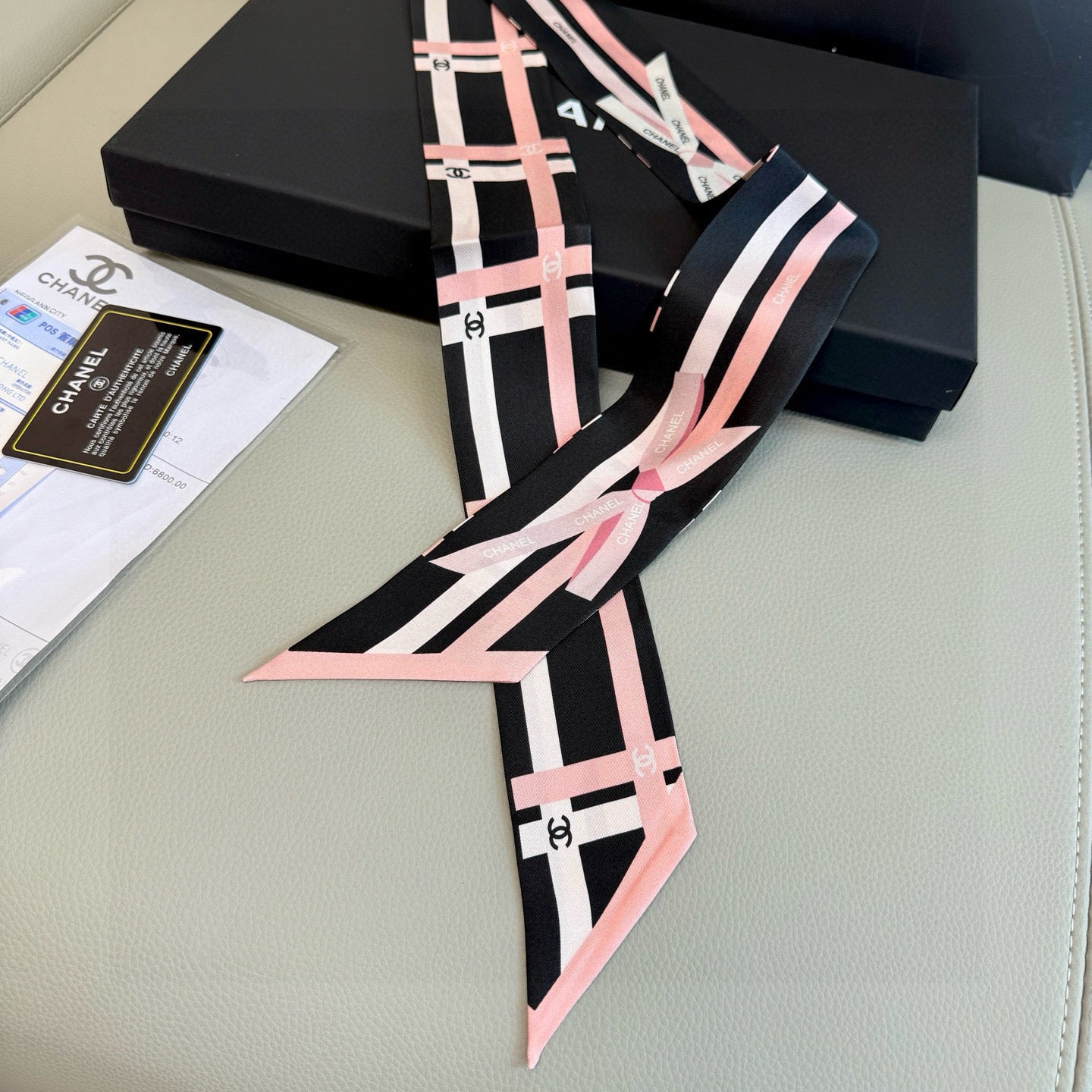 小香家-雙面Twilly 斜紋真絲光 6*120cm