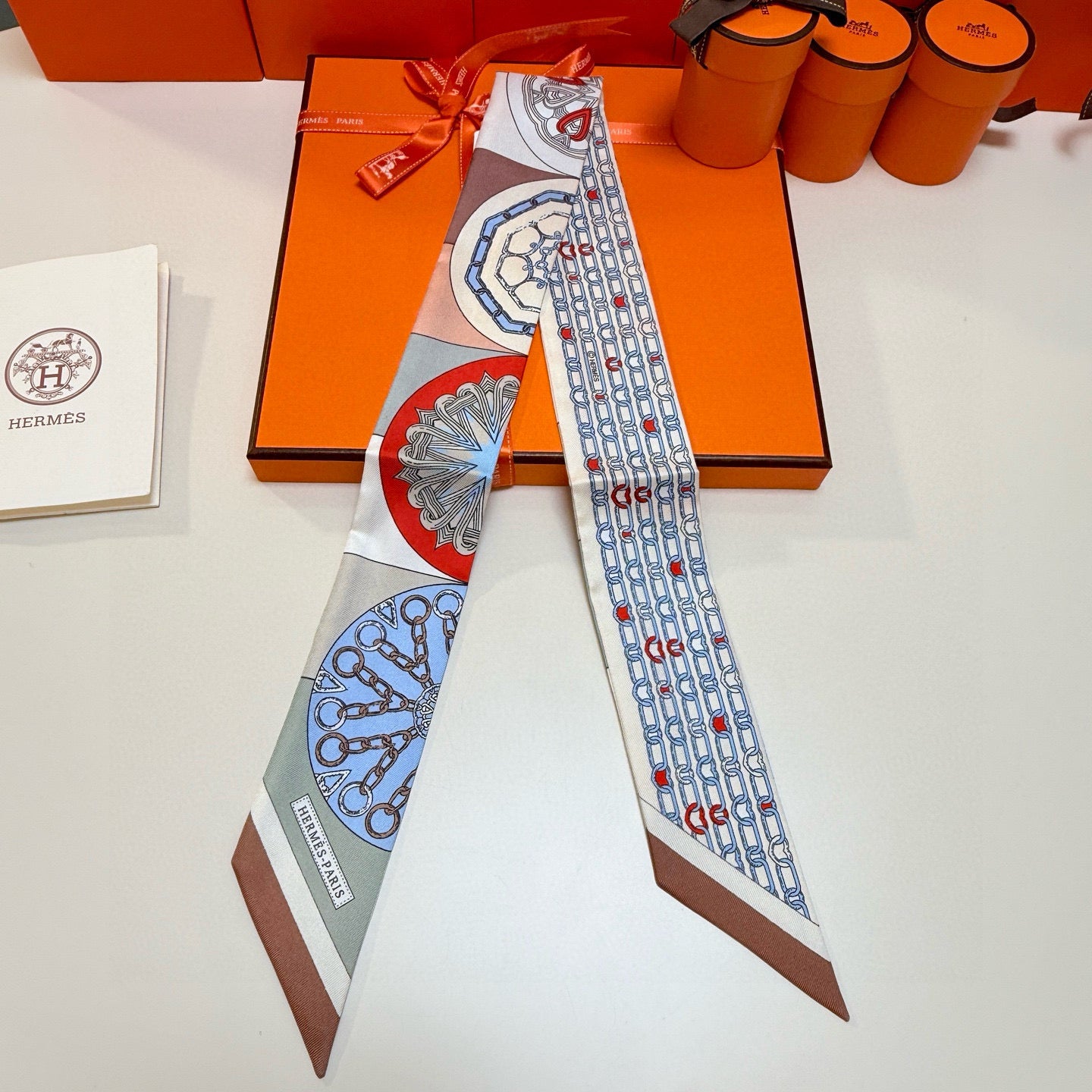 小愛款-萬花筒效應Twilly小絲巾 5x86.5厘米 真絲