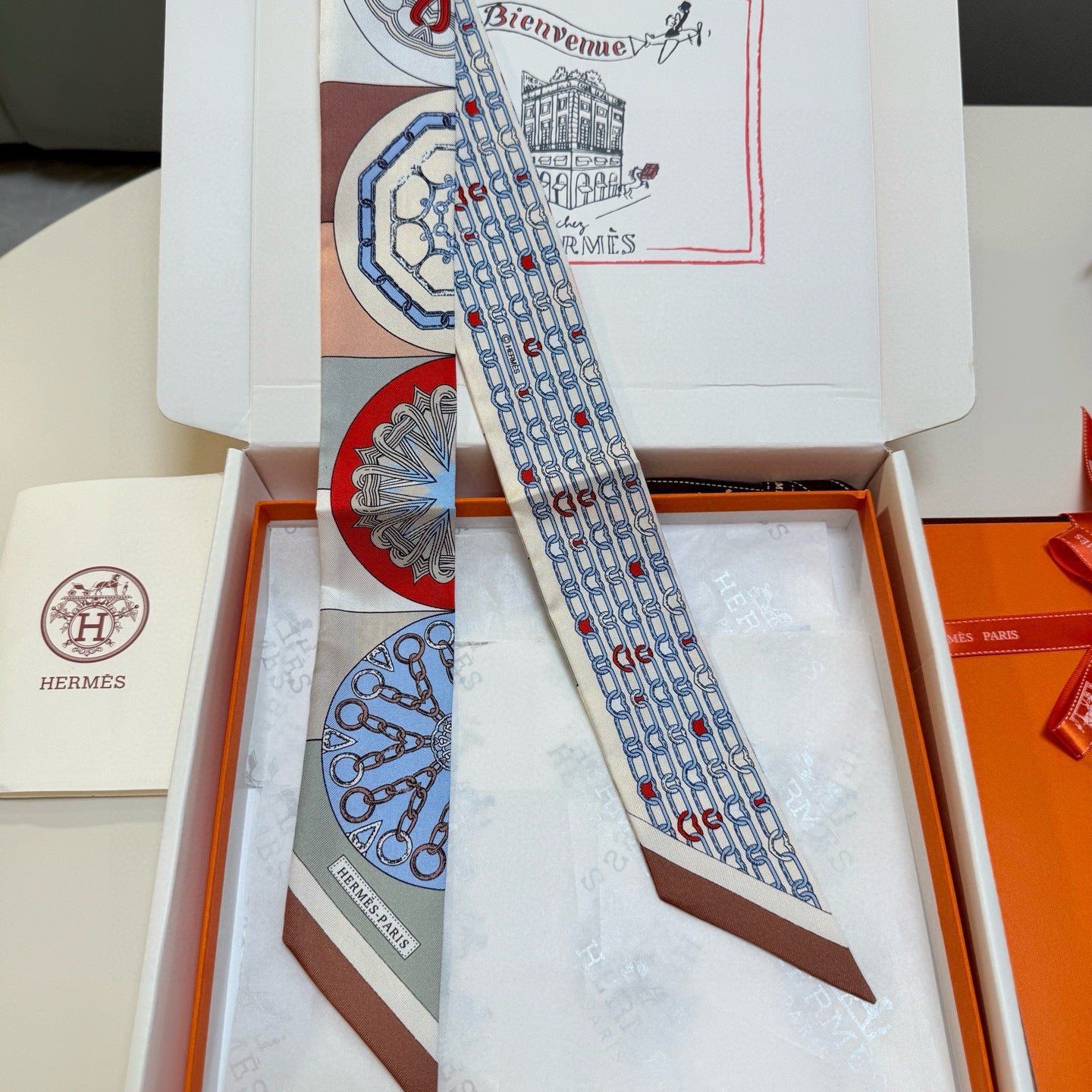 小愛款-萬花筒效應Twilly小絲巾 5x86.5厘米 真絲
