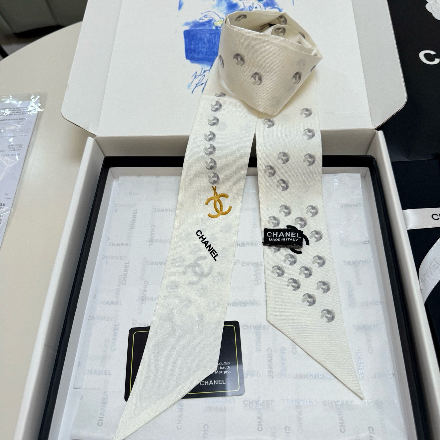 小香家-Twilly小絲巾 120*6cm 斜紋真絲