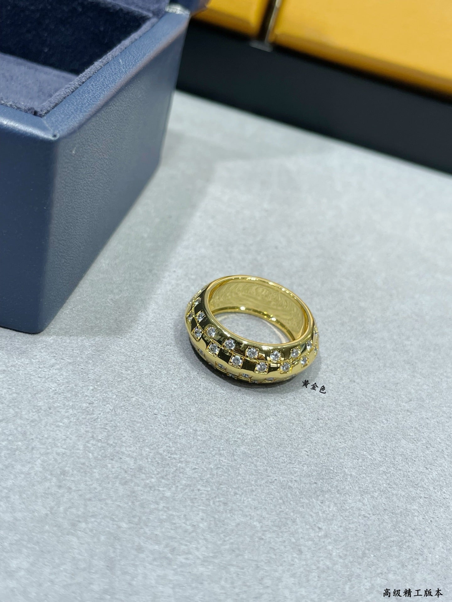 路L家-26寬版棋盤格戒指