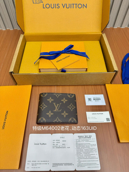 路L家-M64002 全鋼錢夾-經典老花