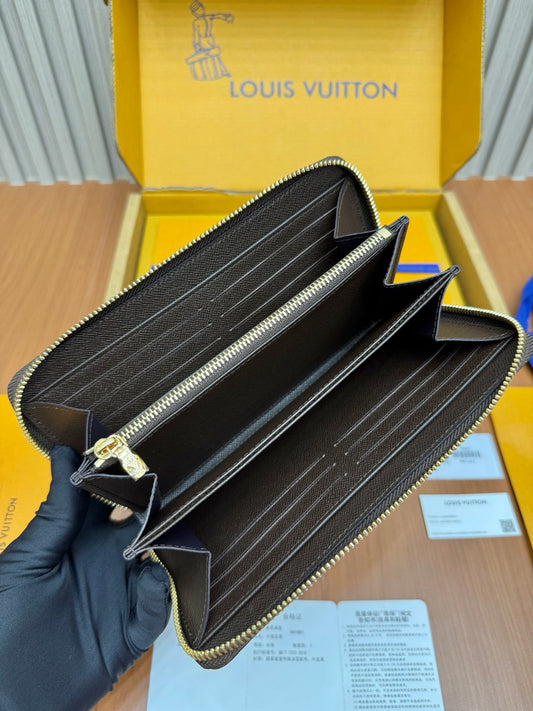 路L家-N41661 全鋼錢夾-咖啡色格子