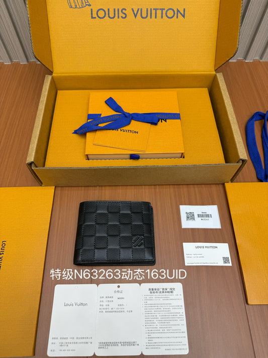 路L家-N63263 全鋼錢夾-黑色格子