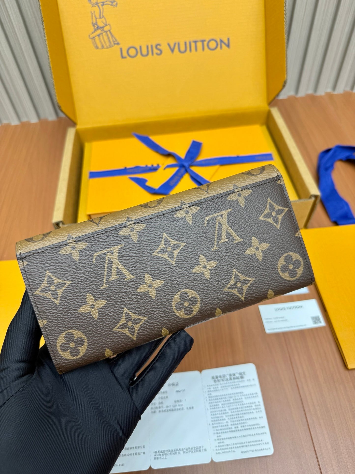 路L家-M82157 全鋼錢夾-拼接老花
